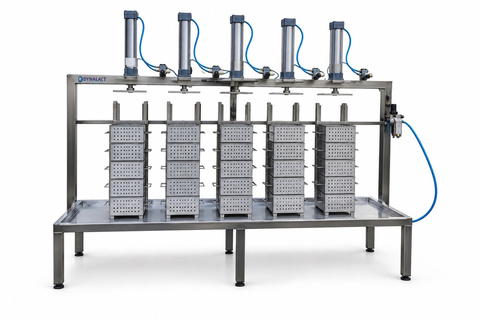 Paneer Press pneumatic multi-station press by Dynalact